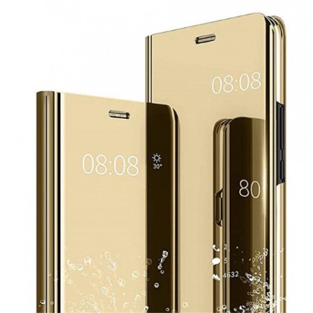 Smart pouzdro Mirror pro Samsung Galaxy A7 2018 A750F zlaté