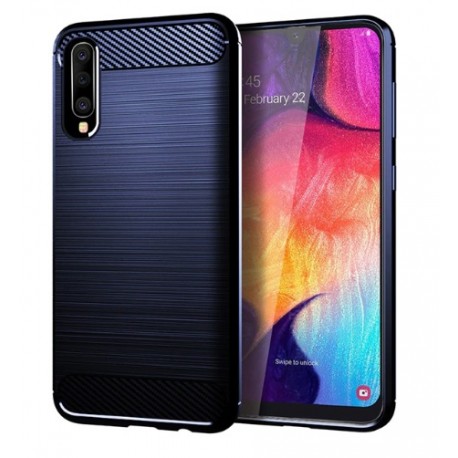 Silikonové pouzdro CARBON pro Samsung Galaxy A30s A307F modré