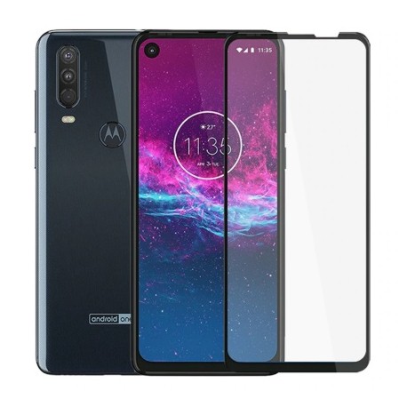 Full cover 3D tvrzené sklo 9H pro Motorola One Action černé