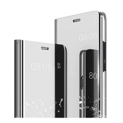 Smart pouzdro Mirror pro Motorola Moto G9 Plus stříbrné