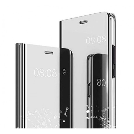 Smart pouzdro Mirror pro Samsung Galaxy M12 stříbrné