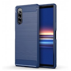 Silikonové pouzdro CARBON pro Sony Xperia 5 II modré