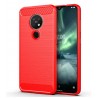 Silikonové pouzdro CARBON pro Nokia 6.2 červené