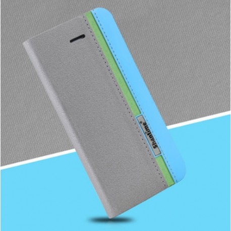 Kožené peněženkové pouzdro pro Doogee S88 Plus šedé