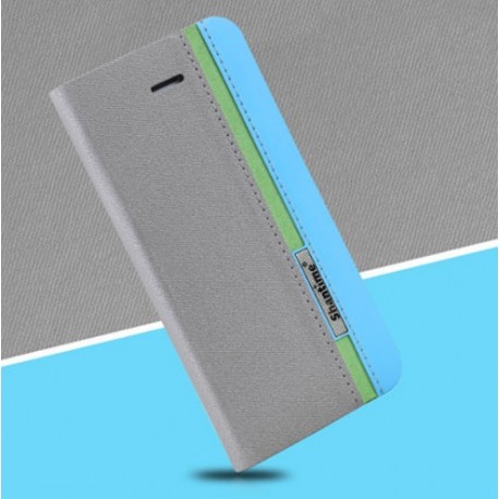 Kožené peněženkové pouzdro pro Tecno Spark 8T šedé