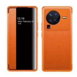 Pouzdro Smart View pro Vivo X90 Pro 5G oranžové