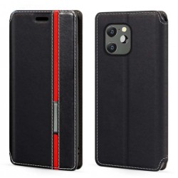 Kožené peněženkové pouzdro pro Blackview GBV8900 Thermo černé