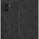 Silikonové pouzdro s koženými zády pro Honor 90 Lite 5G černé