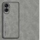 Silikonové pouzdro s koženými zády pro Honor 90 Lite 5G šedé