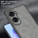Silikonové pouzdro s koženými zády pro Honor 90 černé