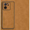 Kožený silikonový kryt pro Xiaomi 13 Lite hnědý