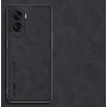 Kožený silikonový kryt pro Honor X7 černý
