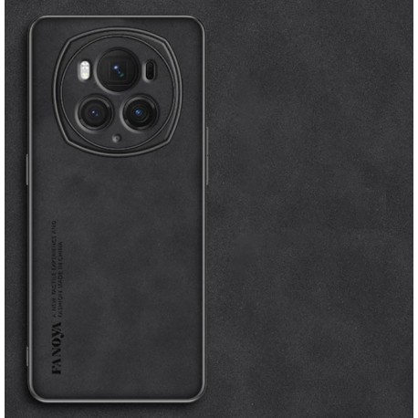 Kožený silikonový kryt pro Honor Magic6 Pro 5G černý