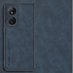 Kožený silikonový kryt pro Honor X7b modrý