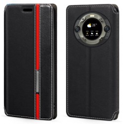 Kožené peněženkové pouzdro pro Blackview GBV9300 Pro černé