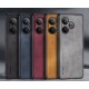 Kožený silikonový kryt pro Realme GT 6T černý