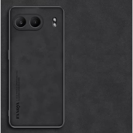 Kožený silikonový kryt pro OnePlus Nord 4 5G černý