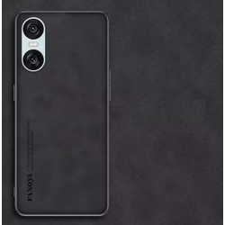 Kožený silikonový kryt pro Sony Xperia 10 VI černý