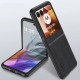 Kožený silikonový kryt pro Motorola Razr 50 černý