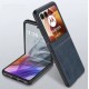 Kožený silikonový kryt pro Motorola Razr 50 modrý