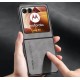 Kožený silikonový kryt pro Motorola Razr 50 modrý