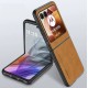 Kožený silikonový kryt pro Motorola Razr 50 hnědý