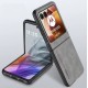 Kožený silikonový kryt pro Motorola Razr 50 šedý
