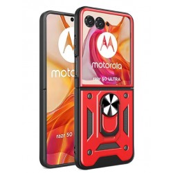 Outdoorové armor odolné pouzdro pro Motorola Razr 50 červené