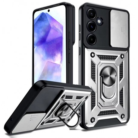 Outdoorové armor odolné pouzdro pro Samsung Galaxy S24 stříbrné
