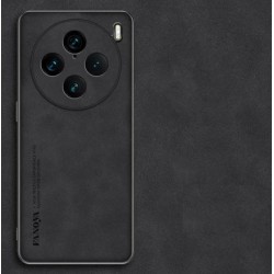 Kožený silikonový kryt pro Vivo X200 5G černý