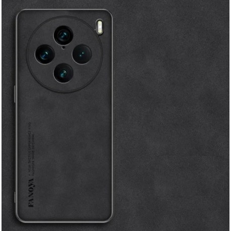 Kožený silikonový kryt pro Vivo X200 5G černý