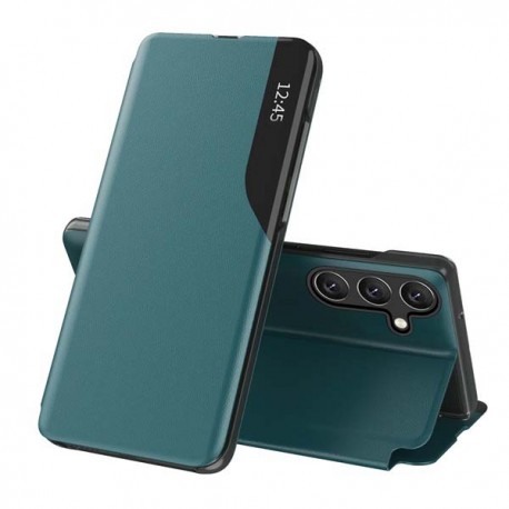 Eco Leather View Case pro Samsung Galaxy A56 5G zelené