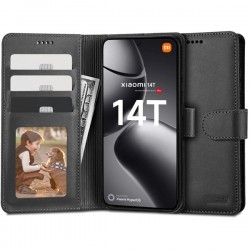 Kožená peněženka Tech-Protect pro Xiaomi 14T černá