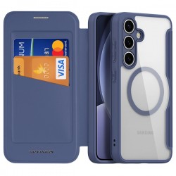 Flipové pouzdro Dux Ducis Skin X Pro pro Samsung Galaxy S25 5G modré