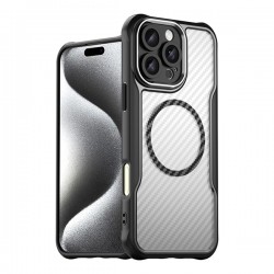 Leading Series MagSafe Silicone Case pro iPhone 16 Pro Max černé