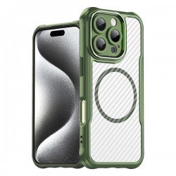 Leading Series MagSafe silikonové pouzdro pro iPhone 16 Pro Max zelené