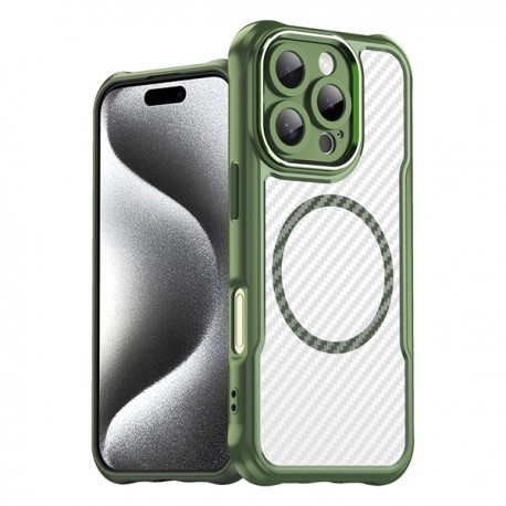 Leading Series MagSafe silikonové pouzdro pro iPhone 16 Pro Max zelené