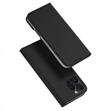 Flipové pouzdro Dux Ducis Skin Premium pro iPhone 16 Pro Max černé