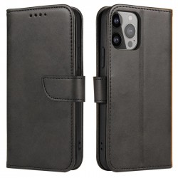 Kožená peněženka pouzdro pro Samsung Galaxy A14 / A14 5G černé