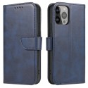 Kožená peněženka pouzdro pro Samsung Galaxy A14 / A14 5G modrá