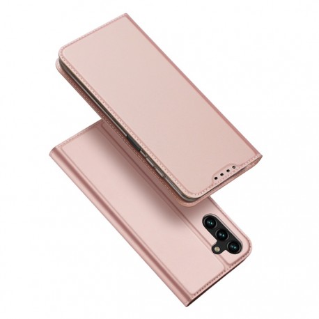Flipové pouzdro Dux Ducis Skin Premium pro Samsung Galaxy A14 / A14 5G růžové