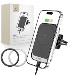 Držák do auta Tech-Protect MagSafe CW19 s nabíjením 15W černý