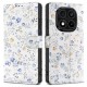 Kožená peněženka Tech-Protect pro Poco X7 5G motiv květiny