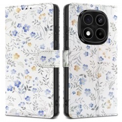 Kožená peněženka Tech-Protect pro Poco X7 5G motiv květiny