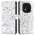 Kožená peněženka Tech-Protect pro Poco X7 5G motiv květiny