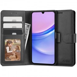 Kožená peněženka Tech-Protect pro Samsung Galaxy A15 5G černá