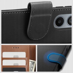 Kožená peněženka Tech-Protect pro Samsung Galaxy A15 5G černá