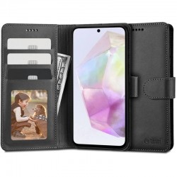 Kožená peněženka Tech-Protect pro Samsung Galaxy A35 5G černá