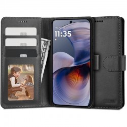 Kožená peněženka Tech-Protect pro Motorola Moto G55 5G černá