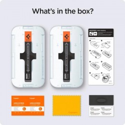 2x tvrzené sklo 9H Spigen Glas.tR EZ FIT pro iPhone 13 / 13 Pro / 14 / 16e